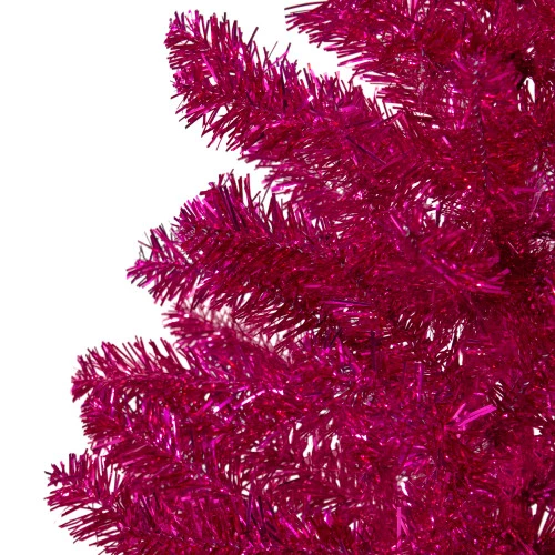 Northlight 3' Metallic Pink Tinsel Artificial Christmas Tree - Unlit 3 Northlight 3' Metallic Pink Tinsel Artificial Christmas Tree - Unlit - Image 3