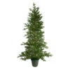 Northlight 6' Potted Noble Pine Slim Artificial Christmas Tree - Unlit
