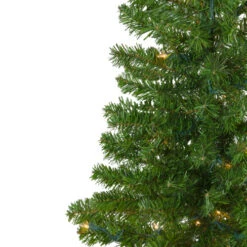 Northlight 6.5' Pre-Lit Canadian Pine Slim Artificial Christmas Wall Tree - Clear Lights -Chic Christmas Decoration northlight v27378 1 75152.1664379665