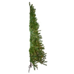 Northlight 6.5' Pre-Lit Canadian Pine Slim Artificial Christmas Wall Tree - Clear Lights -Chic Christmas Decoration northlight v27378 4 88375.1664379665