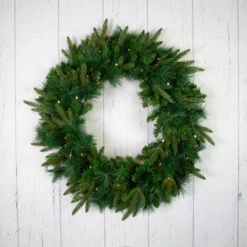 Northlight Pre-Lit Green Mixed Rosemary Emerald Angel Pine Artificial Christmas Wreath - 30-Inch, Clear Lights 11 Northlight Pre-Lit Green Mixed Rosemary Emerald Angel Pine Artificial Christmas Wreath - 30-Inch, Clear Lights -Chic Christmas Decoration northlight v27386 woodfloor 58620.1690469258