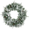 Northlight Flocked Rosemary Emerald Angel Pine Artificial Christmas Wreath - 30-Inch, Unlit