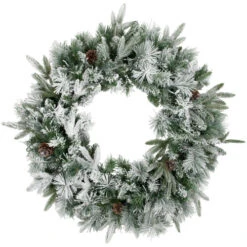 Chic Christmas Decoration 11 Northlight Flocked Rosemary Emerald Angel Pine Artificial Christmas Wreath - 30-Inch, Unlit