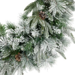 Northlight Flocked Rosemary Emerald Angel Pine Artificial Christmas Wreath - 30-Inch, Unlit -Chic Christmas Decoration northlight v27388 04 32164.1690556148