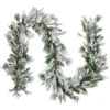 Northlight 9' X 14" Flocked Rosemary Emerald Angel Pine Artificial Christmas Garland - Unlit