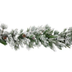 Northlight 9' X 14" Flocked Rosemary Emerald Angel Pine Artificial Christmas Garland - Unlit -Chic Christmas Decoration northlight v27389 03 56612.1690642112