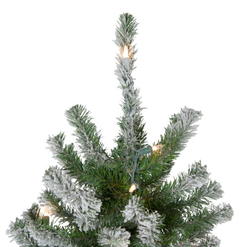 Northlight 6' Pre-Lit Flocked Alpine Artificial Christmas Tree, Clear Lights 3 Northlight 6' Pre-Lit Flocked Alpine Artificial Christmas Tree, Clear Lights - Image 3