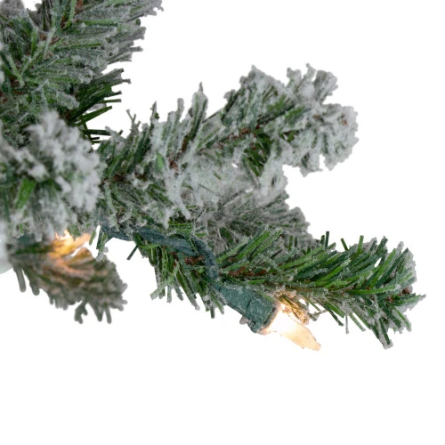 Northlight 6' Pre-Lit Flocked Alpine Artificial Christmas Tree, Clear Lights 2 Northlight 6' Pre-Lit Flocked Alpine Artificial Christmas Tree, Clear Lights - Image 2