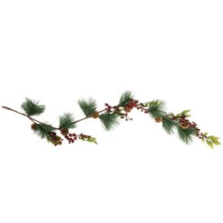 Northlight 4.5' X 5.5" Green And Red Snow Dusted Artificial Christmas Garland - Unlit