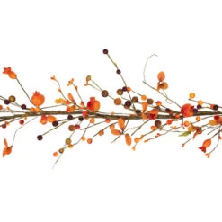 Northlight 5' X 6" Fall Harvest Berries And Leaves Twig Artificial Garland, Unlit -Chic Christmas Decoration northlight vm02195 02 13353.1696003613