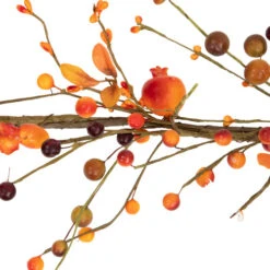 Northlight 5' X 6" Fall Harvest Berries And Leaves Twig Artificial Garland, Unlit -Chic Christmas Decoration northlight vm02195 03 48791.1696003612