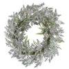 Northlight Lavender And Leaves Spring Floral Artificial Wreath, Purple - 22-Inch