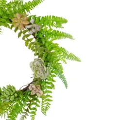 Northlight Succulents And Foliage Artificial Spring Twig Wreath, Green - 22-Inch -Chic Christmas Decoration northlight vm18922 1updated 13681.1621534279