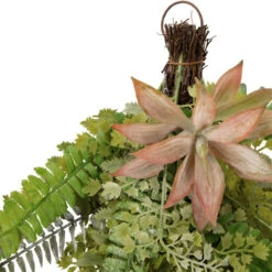 Northlight 28" Leaves And Succulents Artificial Spring Teardrop Swag - Unlit -Chic Christmas Decoration northlight vm18923 3new 93179.1671008225