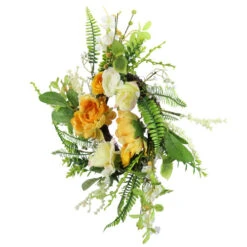 Northlight Hydrangea And Rose Twig Artificial Floral Wreath, Orange 16-Inch -Chic Christmas Decoration northlight vm18931 2 22827.1588358991