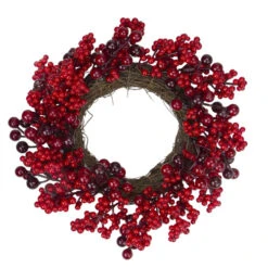 Northlight Mixed Berries Artificial Christmas Twig Wreath - 12 Inch, Unlit