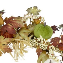 Northlight Green Pumpkins And Straw Artificial Fall Harvest Wreath - 24 Inch, Unlit -Chic Christmas Decoration northlight vm26533 4 63064.1665610745