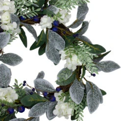 Northlight Iced Hydrangeas, Blueberries, And Foliage Artificial Christmas Wreath - 26 Inch, Unlit -Chic Christmas Decoration northlight vm26545 2 73787.1587644079