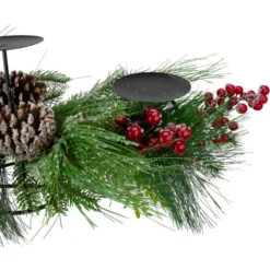Northlight 32" Iced Mixed Pine, Berries And Pine Cones Christmas Pillar Candle Holder -Chic Christmas Decoration northlight vm26551 3 96124.1588355767