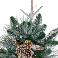 Northlight 24" Green And Winter White Frosted Mixed Pine Twig Snowflake Christmas Ornament -Chic Christmas Decoration northlight vm26560 2 34693.1587643945