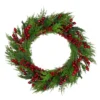 Northlight Mixed Pine And Berries Artificial Christmas Wreath - 26 Inch, Unlit