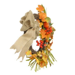 Northlight Orange Pumpkins And Berries With Bow Artificial Wreath - 20-Inch, Unlit -Chic Christmas Decoration northlight vm37750 5 83481.1665611036