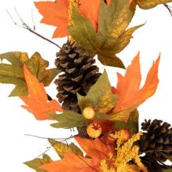 Northlight Leaves, Pinecones And Berries Artificial Fall Harvest Wreath, 24-Inch, Unlit -Chic Christmas Decoration northlight vm37826 2 92273.1684501509
