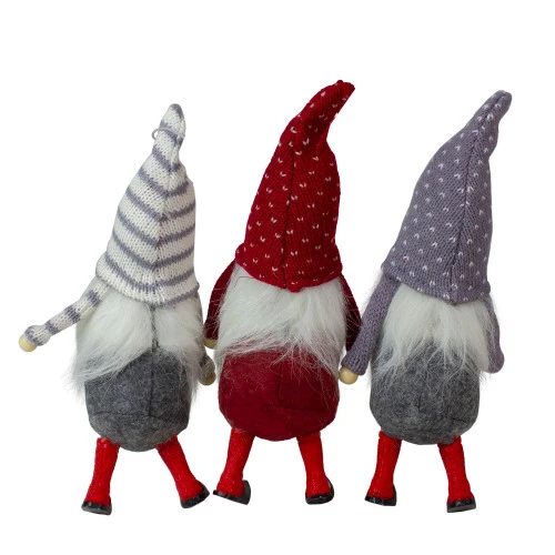 Northlight Set Of 3 Standing Gnome Christmas Ornaments 10" 3 Northlight Set Of 3 Standing Gnome Christmas Ornaments 10" - Image 3