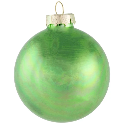 Northlight 9ct Grass Green Finish Glass Christmas Ball Ornaments 2.5" (65mm) 4 Northlight 9ct Grass Green Finish Glass Christmas Ball Ornaments 2.5" (65mm) - Image 4