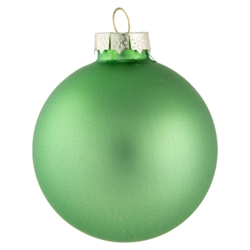 Northlight 9ct Grass Green Finish Glass Christmas Ball Ornaments 2.5" (65mm) 1 Northlight 9ct Grass Green Finish Glass Christmas Ball Ornaments 2.5" (65mm)