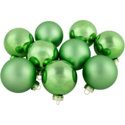 Northlight 9ct Grass Green Finish Glass Christmas Ball Ornaments 2.5" (65mm) 8 Northlight 9ct Grass Green Finish Glass Christmas Ball Ornaments 2.5" (65mm) -Chic Christmas Decoration northlight wy00747 3 79362.1677147410