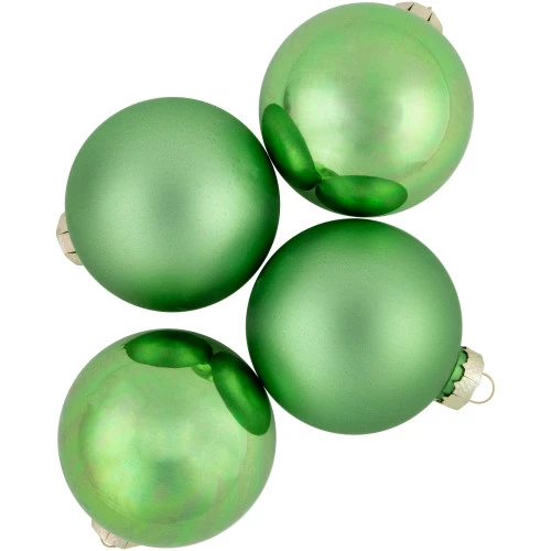 Northlight 9ct Grass Green Finish Glass Christmas Ball Ornaments 2.5" (65mm) 6 Northlight 9ct Grass Green Finish Glass Christmas Ball Ornaments 2.5" (65mm) - Image 6