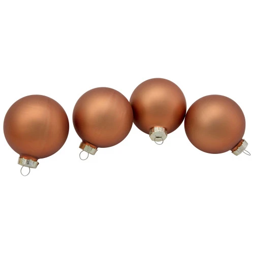 Northlight 9ct Brown 2-Finish Christmas Glass Ball Ornaments 2.5" (65mm) 3 Northlight 9ct Brown 2-Finish Christmas Glass Ball Ornaments 2.5" (65mm) - Image 3