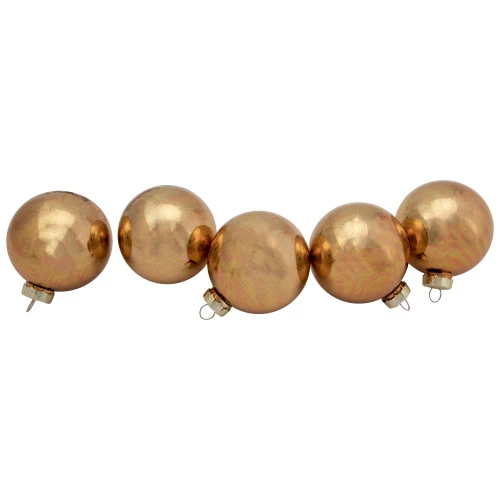 Northlight 9ct Brown 2-Finish Christmas Glass Ball Ornaments 2.5" (65mm) 4 Northlight 9ct Brown 2-Finish Christmas Glass Ball Ornaments 2.5" (65mm) - Image 4