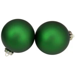 Northlight 4ct Green 2-Finish Glass Ball Christmas Ornaments 4" -Chic Christmas Decoration northlight wy00772 2 updated2022 57406.1677060908