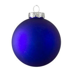 Northlight 4ct Royal Blue 2-Finish Glass Christmas Ball Ornaments 4" (100mm) -Chic Christmas Decoration northlight wy00773 1 15336.1662575102