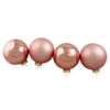 Northlight 4ct Pink 2-Finish Glass Christmas Ball Ornaments 4" (100mm)