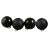 Northlight 4ct Black 2 Finish Glass Ball Christmas Ornaments 4" (100mm)