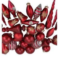 Northlight 36ct Red And Gold Contemporary Asymmetrical Christmas Ornaments 8" -Chic Christmas Decoration northlight wy00894 03 06004.1600132620