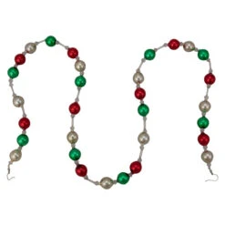 Northlight 18ct Red And Green Beaded Garland With Christmas Ornaments 30" -Chic Christmas Decoration northlight wy04152 4 73643.1588349631