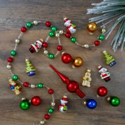 Northlight 18ct Red And Green Beaded Garland With Christmas Ornaments 30" -Chic Christmas Decoration northlight wy04152 6 04450.1588349632