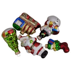 Northlight 5ct Vibrantly Colored Festive Holiday Christmas Figurine Ornaments 3.5" -Chic Christmas Decoration northlight wy04182 3 32193.1600478512