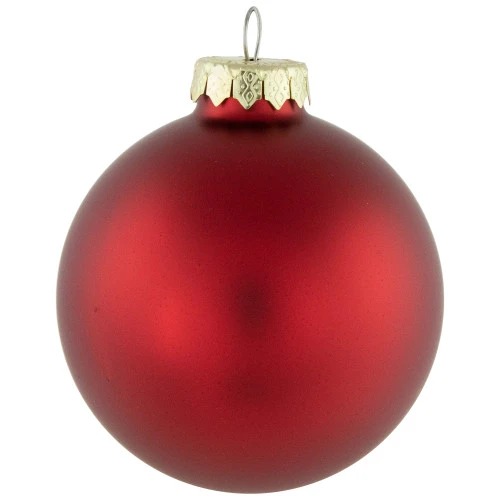 Northlight 72ct Red 2-Finish Glass Christmas Ball Ornaments 4" (100mm) 5 Northlight 72ct Red 2-Finish Glass Christmas Ball Ornaments 4" (100mm) - Image 5