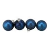 Northlight 4ct Blue And White Speckled 2-Finish Christmas Ball Ornaments 3.25" (80mm)