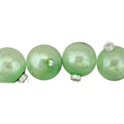 Northlight 4ct Green And Clear Shiny Iridescent Glass Christmas Ball Ornaments 3.25" (80mm) -Chic Christmas Decoration northlight wy15232 3 27619.1599787103