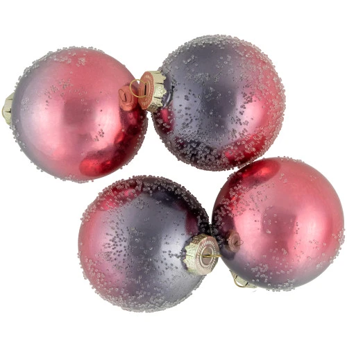 Northlight 4ct Pink And Grey Ombre Hand Blown Textured Glass Ball Christmas Ornaments 3.25" (80mm) 1 Northlight 4ct Pink And Grey Ombre Hand Blown Textured Glass Ball Christmas Ornaments 3.25" (80mm)