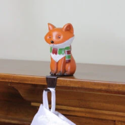 Northlight 9" Standing Fox Wearing A Striped Scarf Christmas Stocking Holder -Chic Christmas Decoration northlight wy15243 3 97437.1587644067