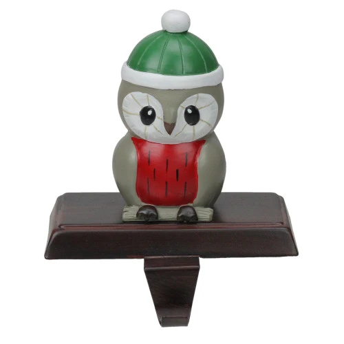 Northlight 6" Red And Green Perched Owl Christmas Stocking Holder 1 Northlight 6" Red And Green Perched Owl Christmas Stocking Holder