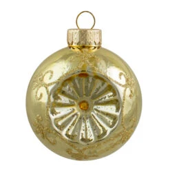 Northlight 6ct Gold 2-Finish Retro Reflector Glass Christmas Ball Ornaments 2.75" (70mm) -Chic Christmas Decoration northlight wy27596 2 82776.1665346760