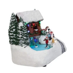Northlight 7.5" White Lighted LED Musical Christmas Ice Skating Village Tabletop Decor -Chic Christmas Decoration northlight xh27848 3 47293.1588406324